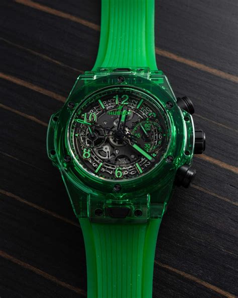 green hublot watch|hublot unico green saxem watch.